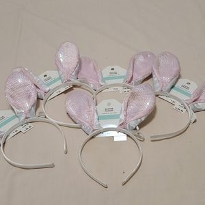 NWT. Bunny Ear Headbands. Set of 5.